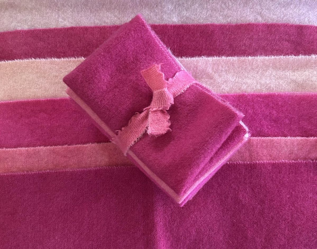 CARNATIONS Six Pack of Hand Dyed Wool for Rug Hooking & Wool Applique