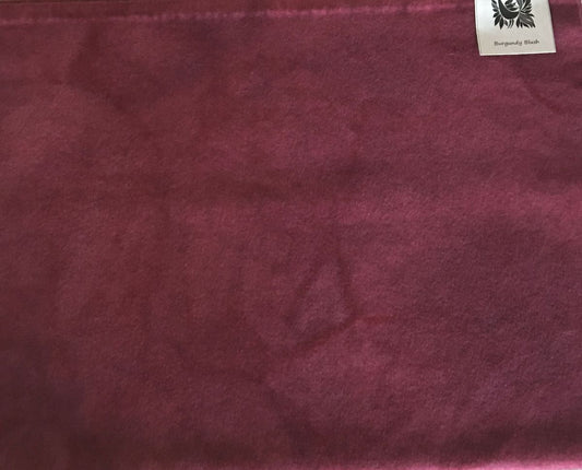 BURGUNDY BLUSH Hand Dyed Wool Fabric for Wool Applique and Rug Hooking