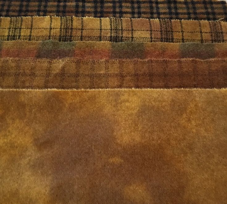 TOFFEE Hand Dyed Wool Bundle for Primitive Rug Hooking and Wool Applique.
