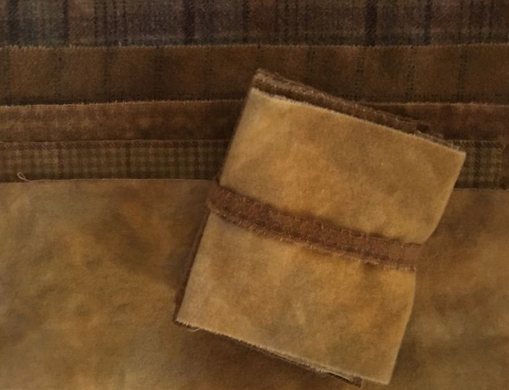 TOFFEE Hand Dyed Wool Bundle for Primitive Rug Hooking and Wool Applique.