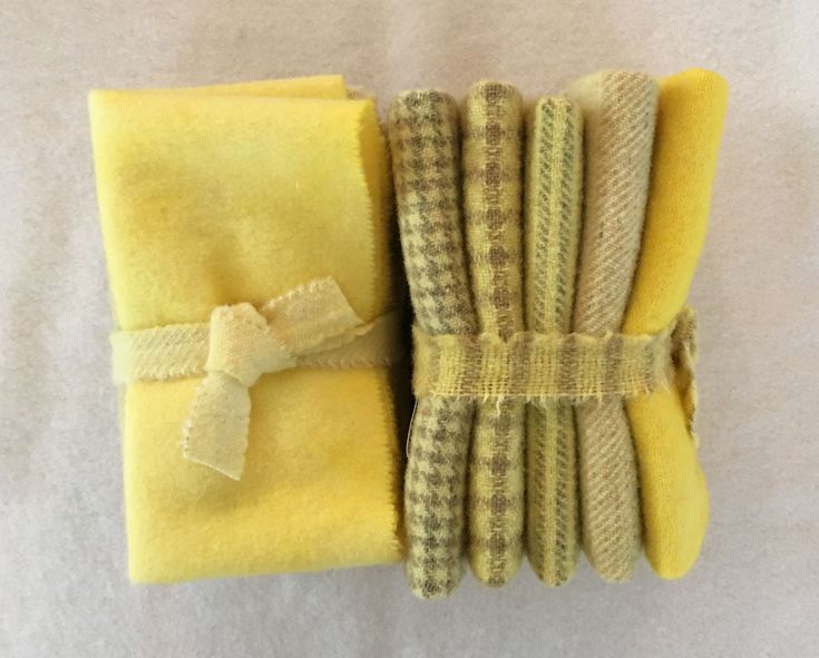 YELLOWSTONE Hand Dyed Wool Bundle for Wool Applique, Rug Hooking, Rug Braiding and Wool Crafting