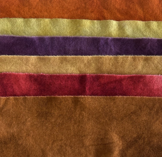 AUTUMN Six Pack of Hand Dyed Wool Bundle for Rug Hooking and Wool Applique