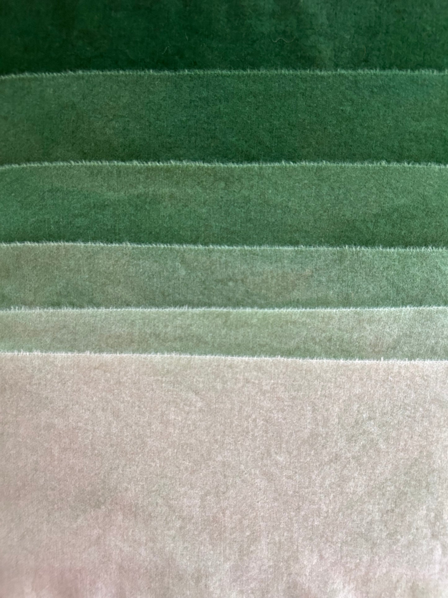 SPRING GREEN Six Pack of Hand Dyed Wool Bundle for Rug Hooking & Wool Applique
