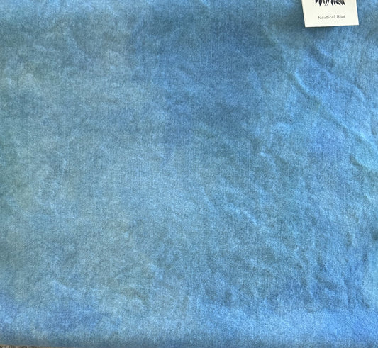 NAUTICAL BLUE Hand Dyed Wool Fabric for Wool Applique and Rug Hooking