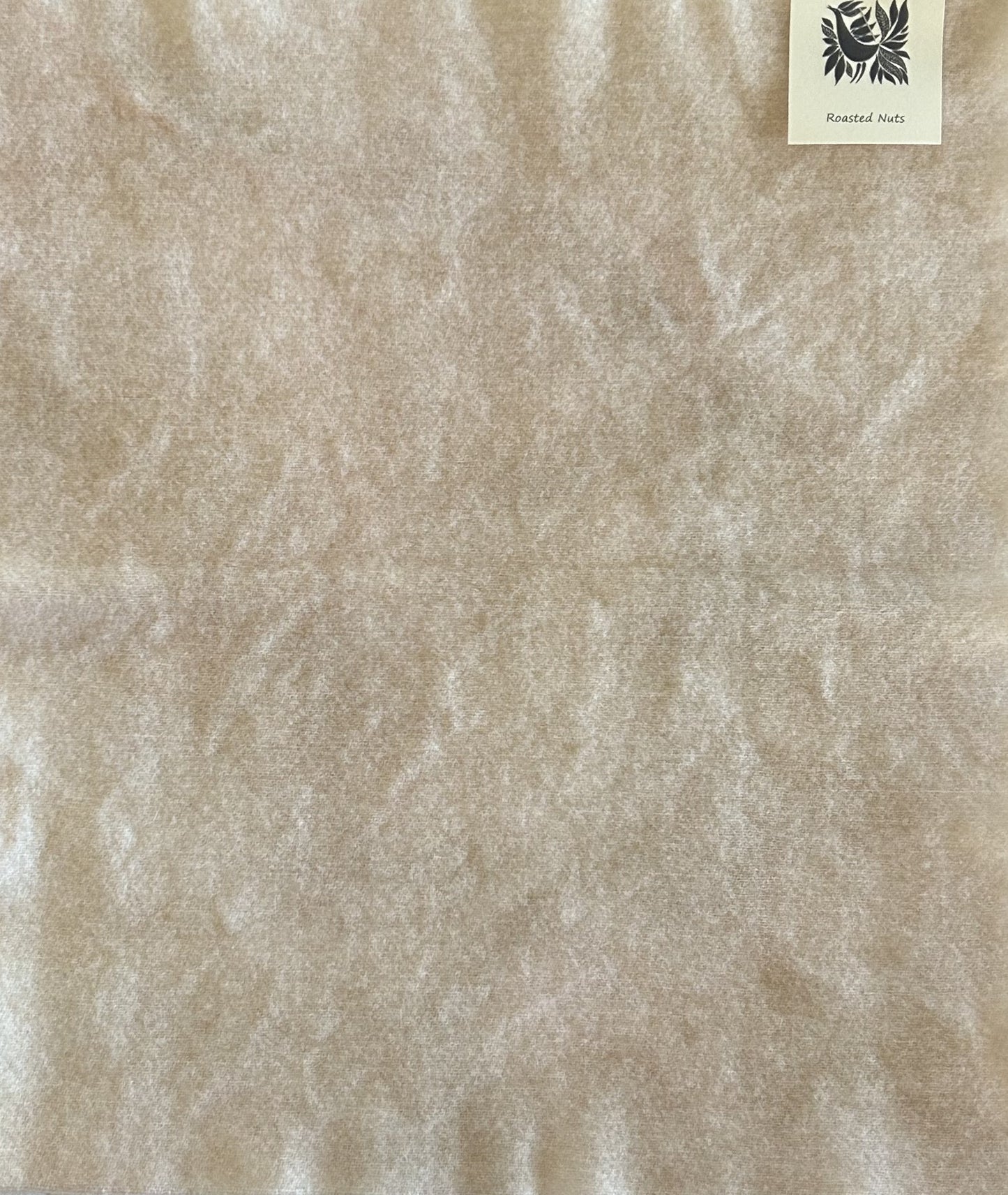 ROASTED NUTS Hand Dyed Wool Fabric for Primitive Wool Applique and Rug Hooking