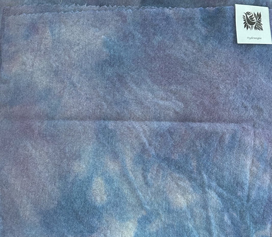 HYDRANGEA Hand Dyed Wool Fabric for Wool Applique and Rug Hooking