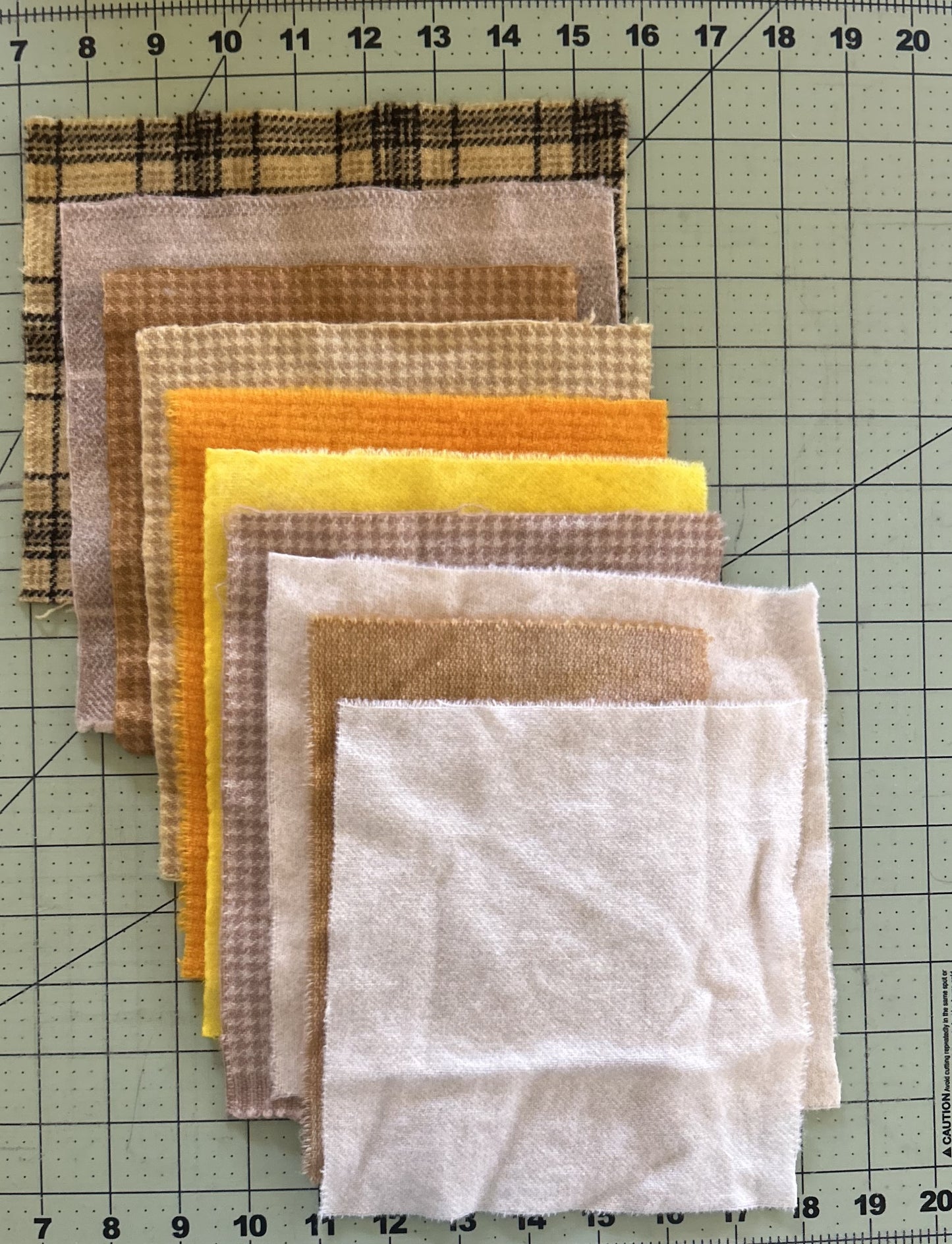 Hand Dyed YELLOW and GOLD Scraps