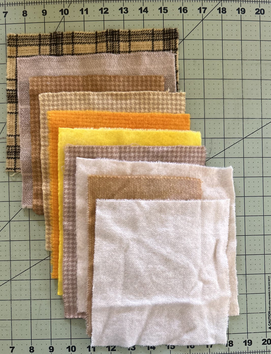 Hand Dyed YELLOW and GOLD Scraps