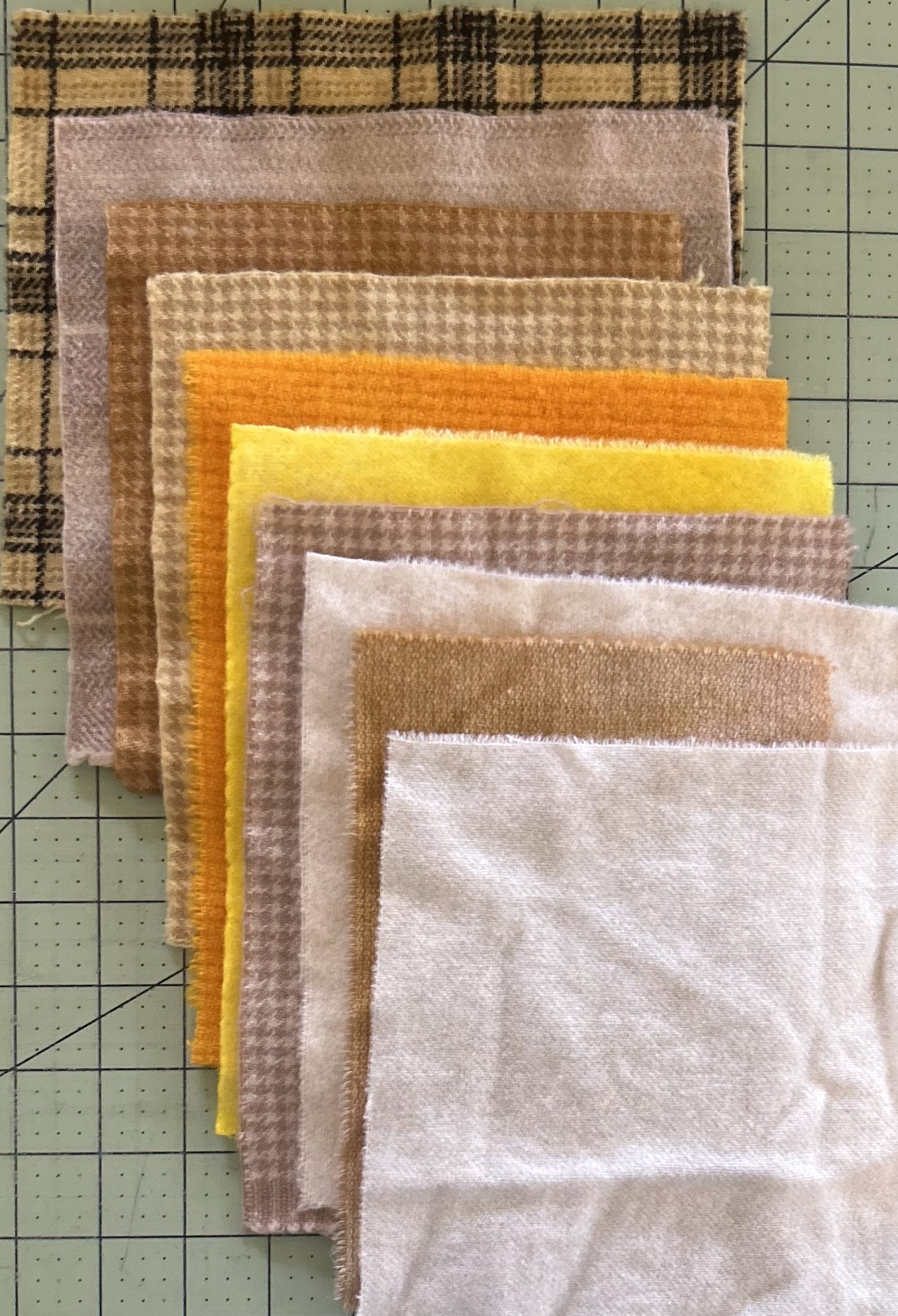 Hand Dyed YELLOW and GOLD Scraps