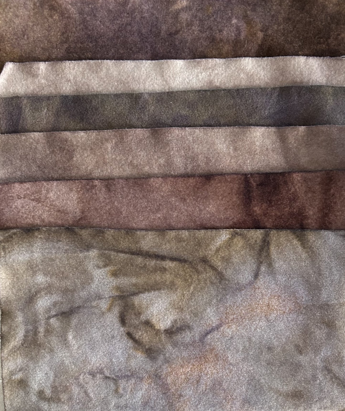TWIGS Six Pack of Hand Dyed Wool Bundle for Rug Hooking & Wool Applique