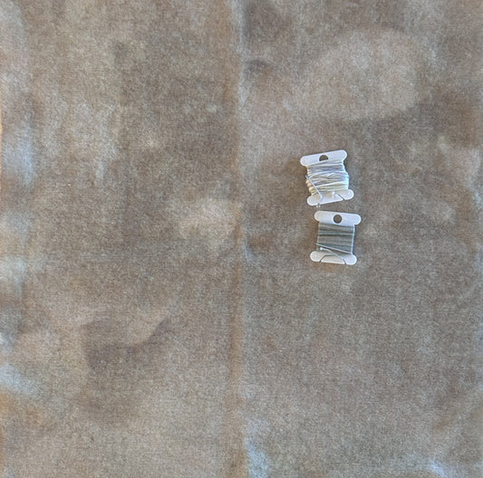 MOUSE GREY Hand Dyed Fat Eighth and Coordinating Threads