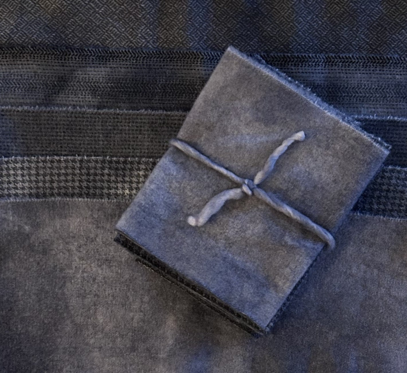 GRANITE Hand Dyed Wool Bundle for Primitive Rug Hooking and Wool Applique