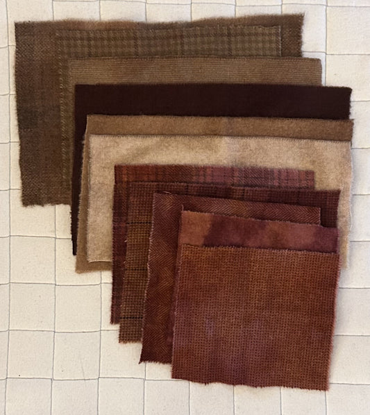 Hand Dyed BROWN #1 Scraps