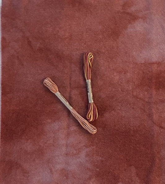 MULBERRY #2 Hand Dyed Fat Eighth and Coordinating Threads