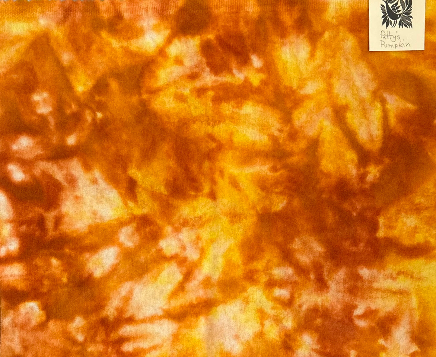 Patty's Pumpkin Spot Hand Dyed Wool Fabric for Wool Applique and Rug Hooking