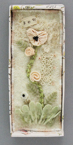 SHADOWBOX, Completed Wool Applique Wall Hanging