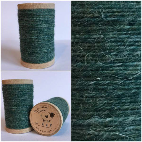COOL MINT Hand Dyed Felted Wool Fabric for Wool Applique and Rug Hooking
