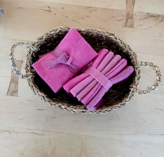 AMETHYST Hand Dyed Wool Bundle for Wool Applique and Rug Hooking