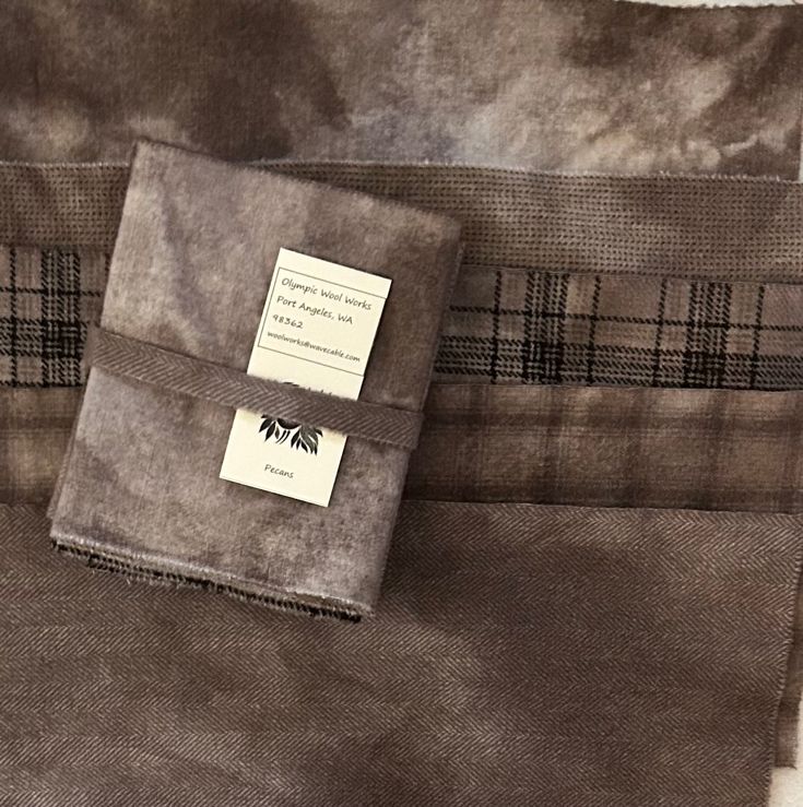 PECANS Hand Dyed Wool Bundle for Primitive  Wool Applique and Rug Hooking