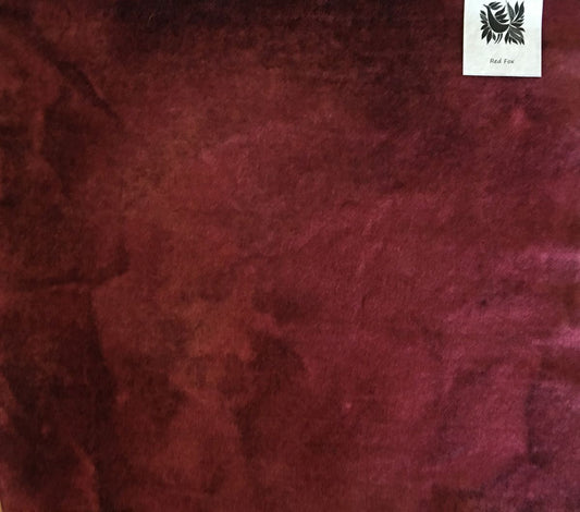 RED FOX Hand Dyed Wool Fabric for Wool Applique and Rug Hooking