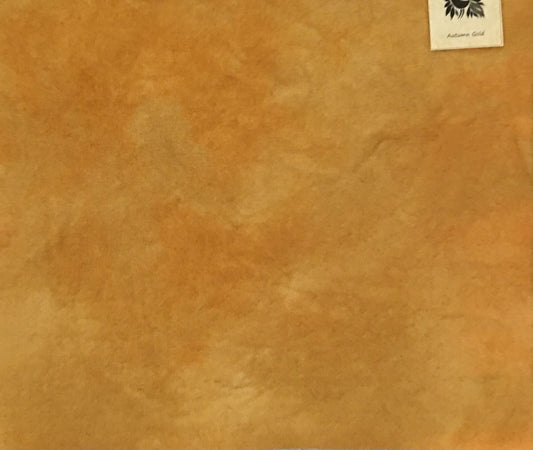 AUTUMN GOLD Hand Dyed Wool Fabric for Wool Applique and Rug Hooking