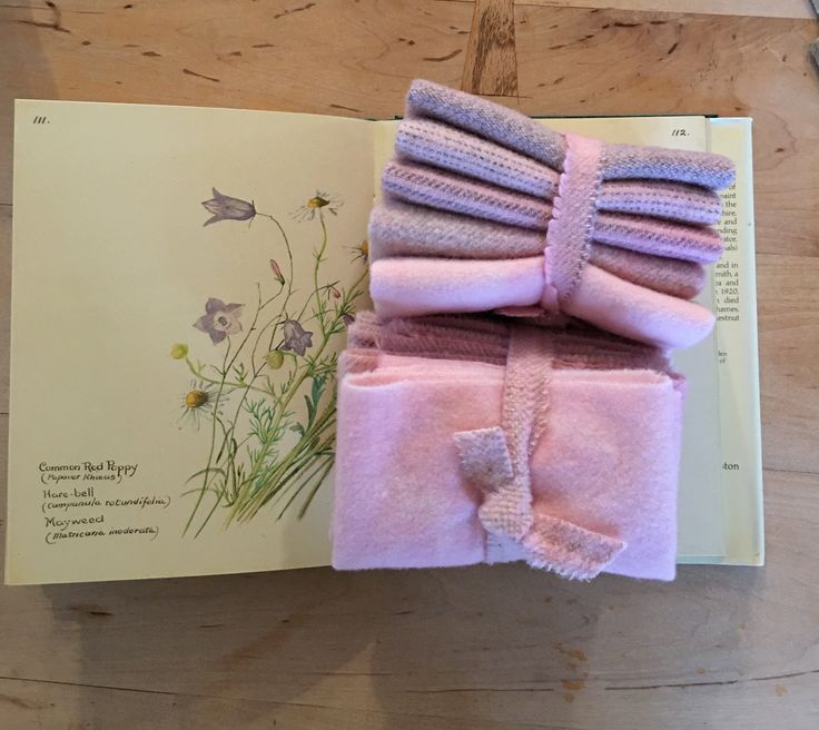 BALLERINA PINK Hand Dyed Wool Bundle for Rug Hooking and Wool Applique