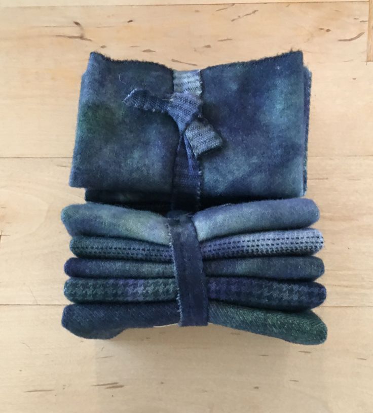 STORMIN' Hand Dyed Wool Bundle for Primitive Rug Hooking and Wool Applique