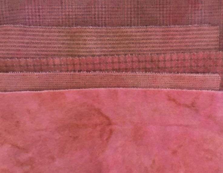 TERRA COTTA Hand Dyed Wool Bundle for Primitive Rug Hooking and Wool Applique