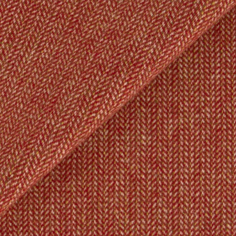 CRANBERRY RED and Cream TICKING Mill Dyed Wool Fabric for Wool Projects