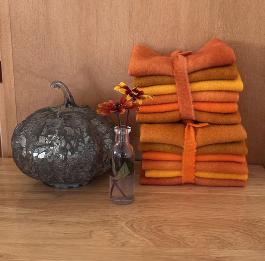PUMPKIN PATCH Hand Dyed Wool Six Pack Bundle – 6 Different Colors, Crafting & Textile Art Supply