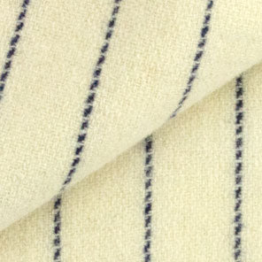 CREAMY WHITE with Dark Navy Stripe Fat Quarter Yard, Felted Wool Fabric for Rug Hooking, Wool Applique & Crafts
