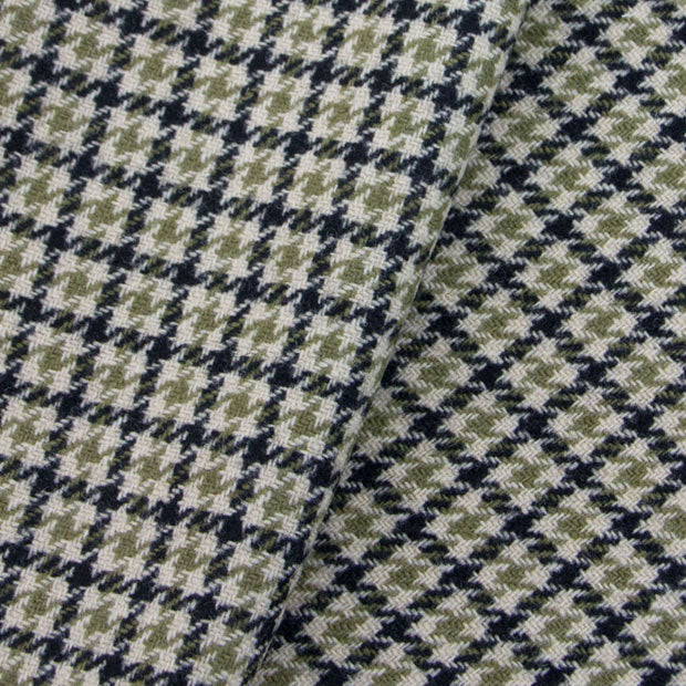 Loden, Black & Camel Houndstooth Texture Mill Dyed Quarter Yard