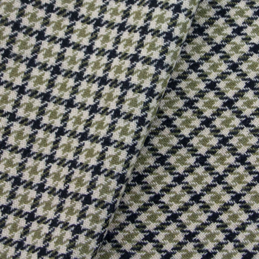 Loden, Black & Camel Houndstooth Texture Mill Dyed Quarter Yard