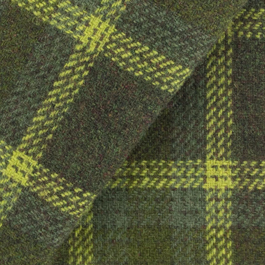 Green Plaid Mill Dyed Wool