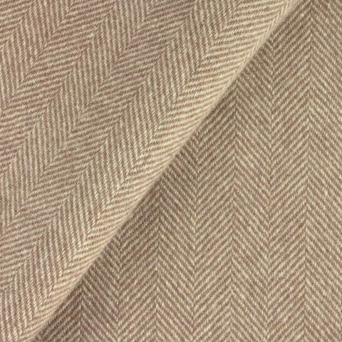 TAUPE and Cream Herringbone Mill Dyed Wool Fabric for Wool Projects