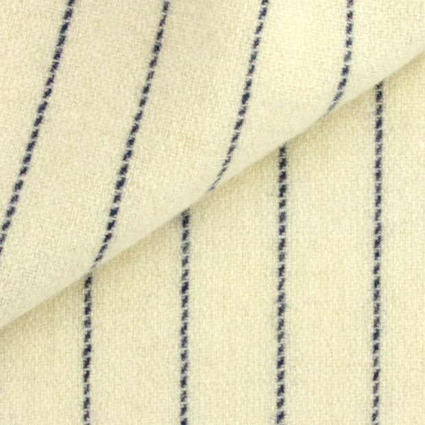 CREAMY WHITE with Dark Navy Stripe Fat Quarter Yard, Felted Wool Fabric for  Rug Hooking, Wool Applique & Crafts