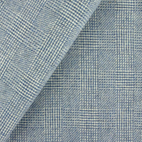 BLUE & White Mini Glen Plaid Fat Quarter Yard, Felted Wool Fabric