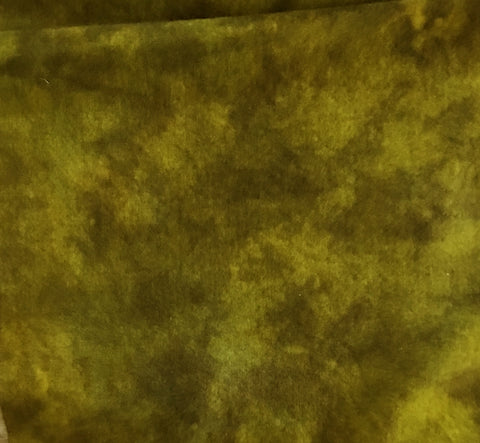 GRASSHOPPER Hand Dyed Felted Wool Fabric for Primitive Wool Applique and Rug Hooking