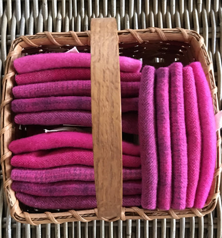 RASPBERRY SORBET Hand Dyed Wool Bundle for Rug Hooking and Wool Applique