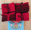 BRIGHT RED  Hand Dyed Wool Bundle for Wool Applique and Rug Hooking