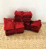 TURKEY RED Hand Dyed Wool Bundle for Wool Applique and Rug Hooking