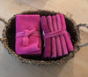 RASPBERRY Hand Dyed Wool Bundle for Rug Hooking and Wool Applique