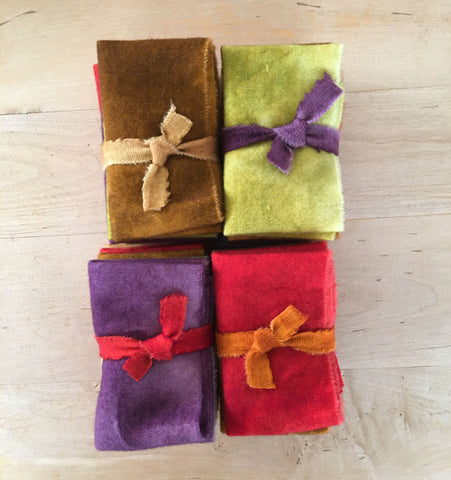AUTUMN:  Six Pack of Hand Dyed Wool Bundle for Rug Hooking & Wool Applique