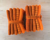 BRIGHT ORANGE Hand Dyed Wool Bundle for Wool Applique and Rug Hooking
