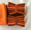 ORANGES Six Pack Hand Dyed Wool Bundle for Rug Hooking & Wool Applique