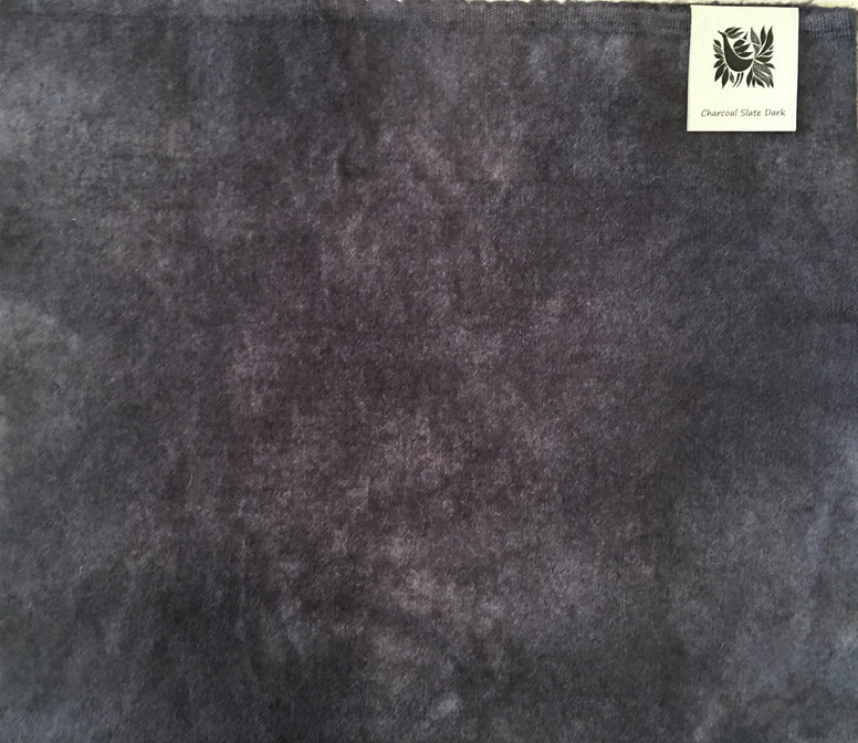 Charcoal SLATE Grey Hand Dyed Felted Wool Fabric for Wool Applique and Rug Hooking