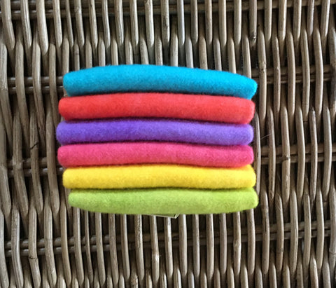 SUMMER Six Pack of Hand Dyed Wool for Rug Hooking & Wool Applique