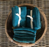 DARK TEAL GREEN Hand Dyed Wool Bundle for Wool Applique and Rug Hooking