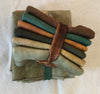 FOREST Six Pack of Hand Dyed Wool Bundle for Rug Hooking & Wool Applique