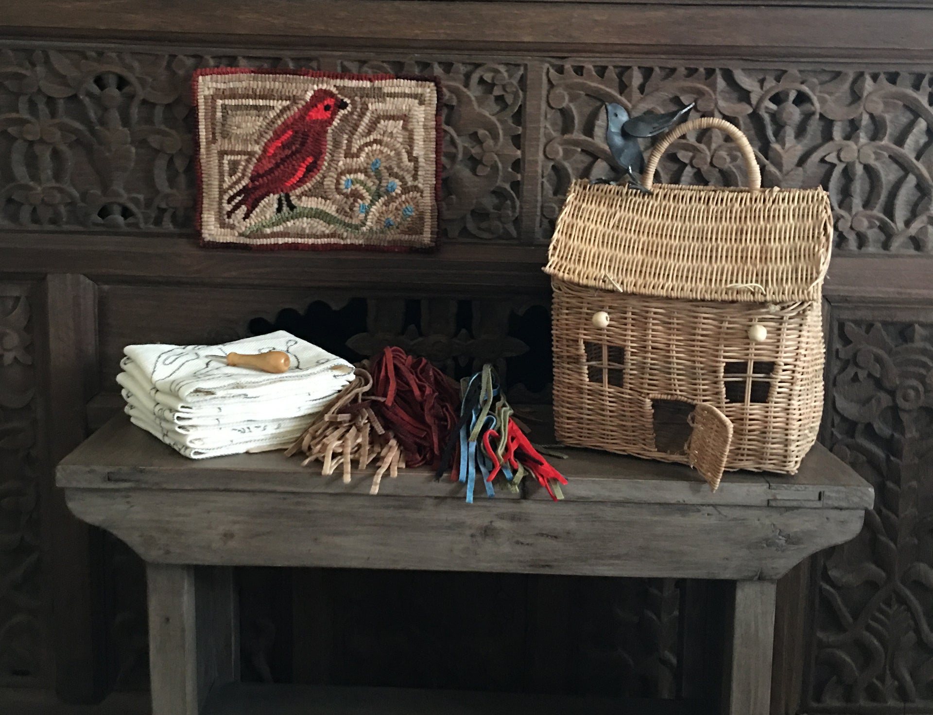 Olympic Wool Works - Hand-dyed, 100% wool fabric, Wool Thread, Kits